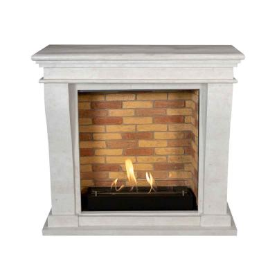 Preview: Xaralyn Bioethanolkamin Kreta Mini Steindekor weiß