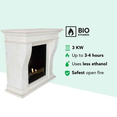 Xaralyn Bioethanolkamin Kreta Stein weiß