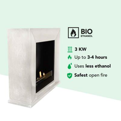 Preview: Ethanol fireplace Xaralyn Nero Stone White