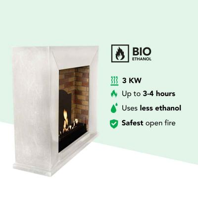 Preview: Xaralyn Bioethanolkamin Nero Stein weiß Medaillon