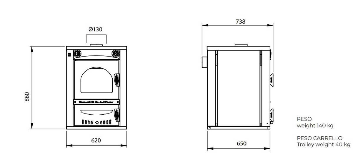 Clementi built-in wood oven Smile