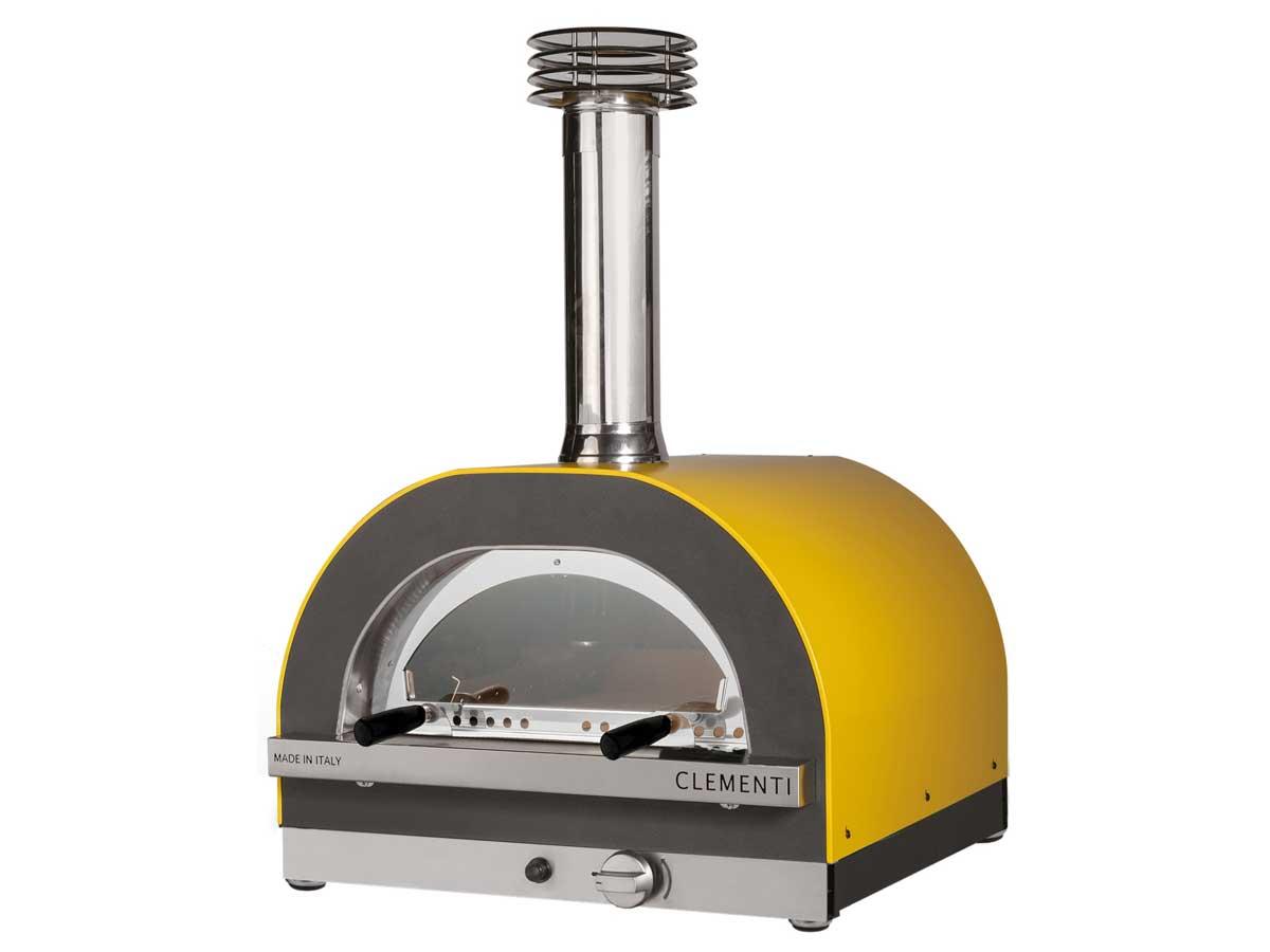 Clementi Gas-Pizzaofen Gold gelb mit Glas