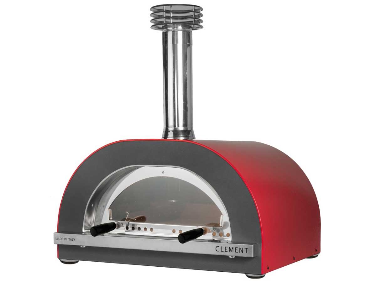 Clementi Pizzaofen Gold rot mit Glasfenster