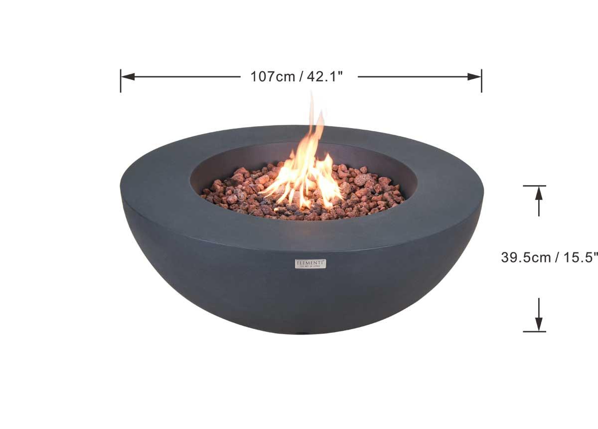 Elementi gas fire pit Lunar
