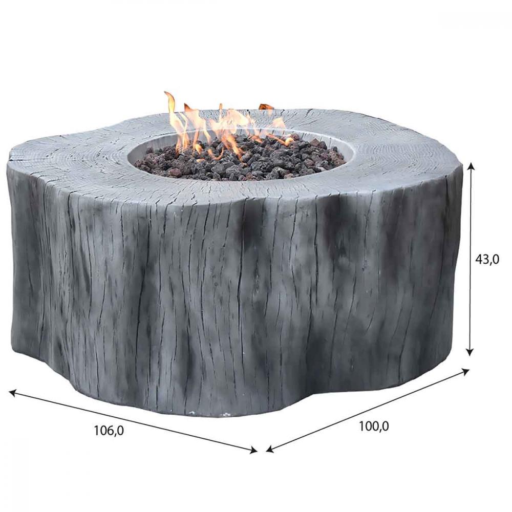 Elementi Gas-Feuerstelle Manchaster grau