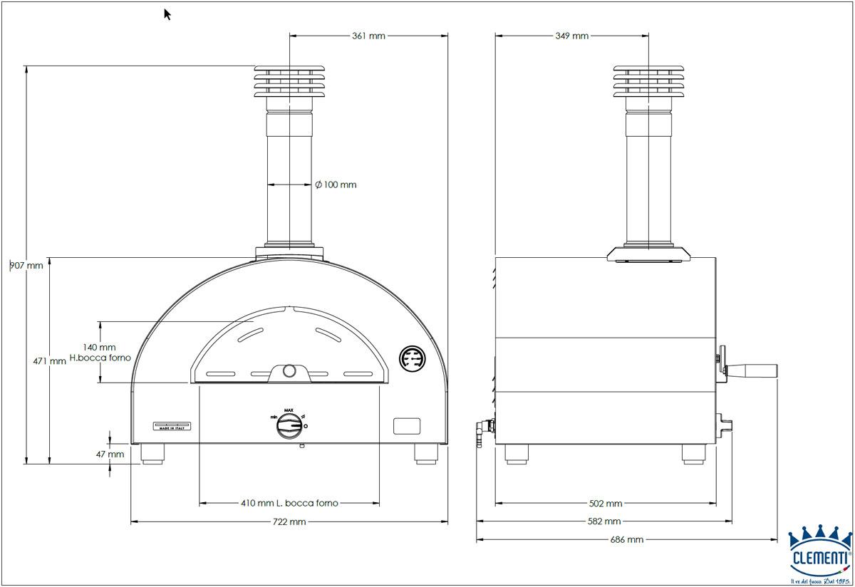 Clementi gas pizza oven Remida