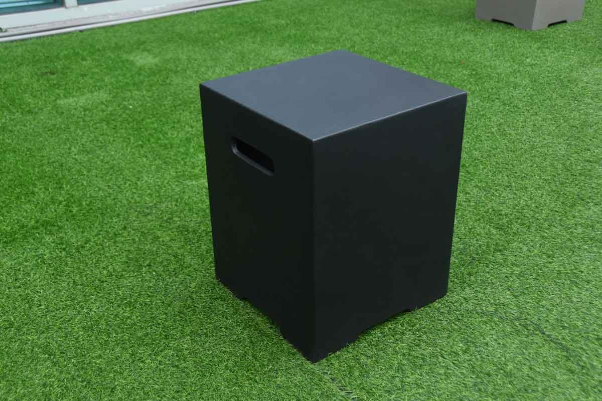 Gas bottle cover concrete black optics for 5 kg