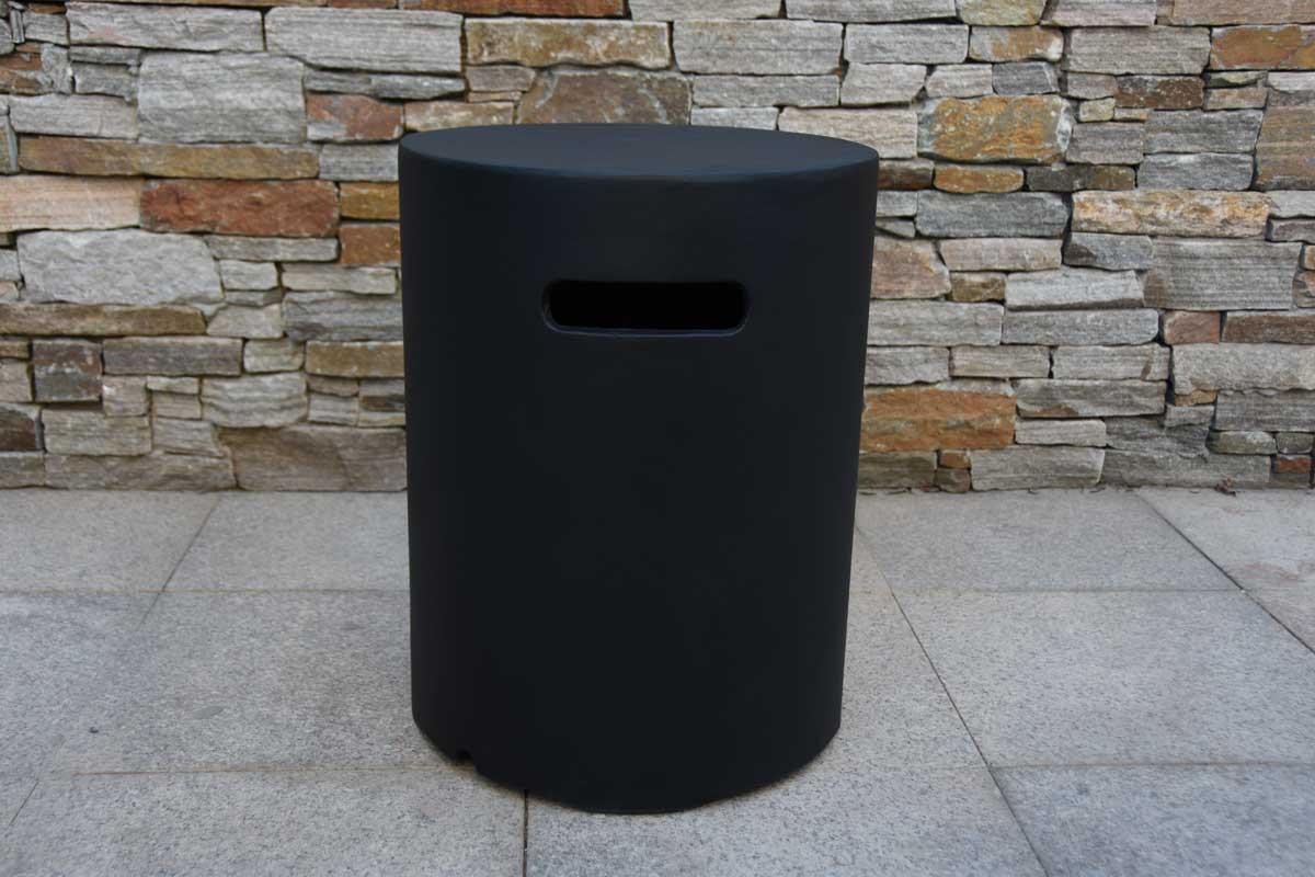 Gas bottle cover concrete black optics for 5 kg