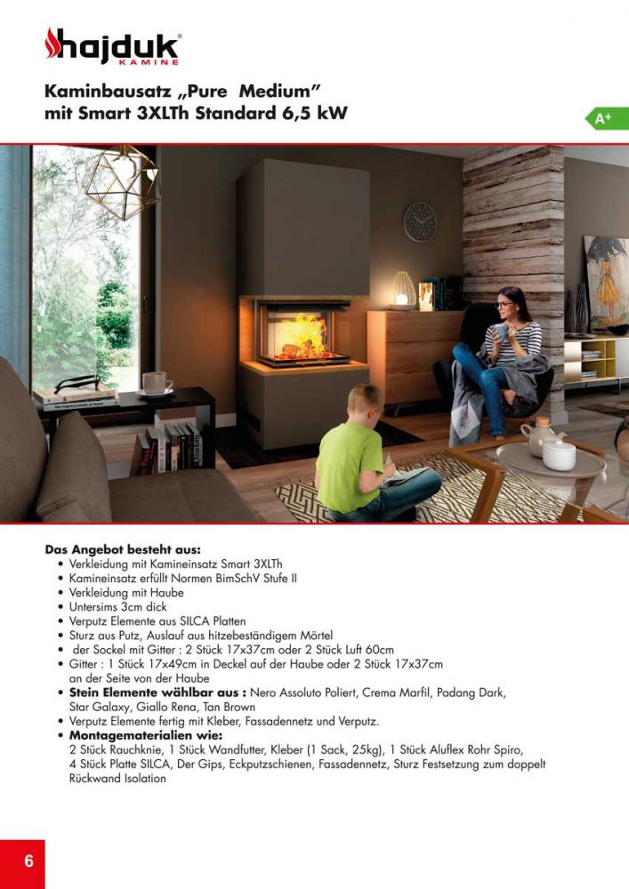 Hajduk Kaminbausatz PURE MEDIUM mit Smart 3 XTh