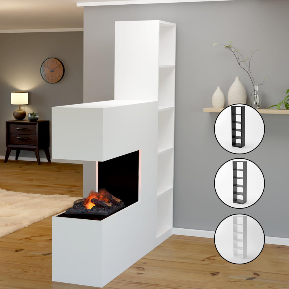 Glow Fire Elektrokamin Schiller mit Holzregal