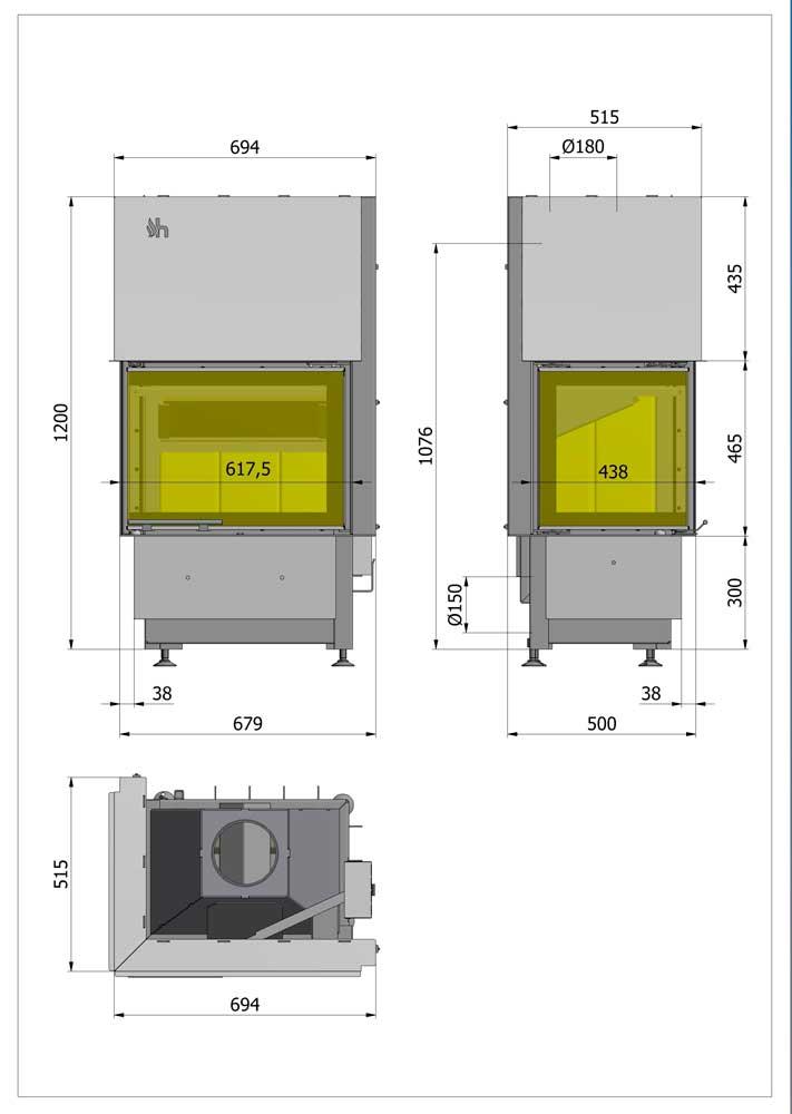 Kamineinsatz Hajduk Smart 2XLTh