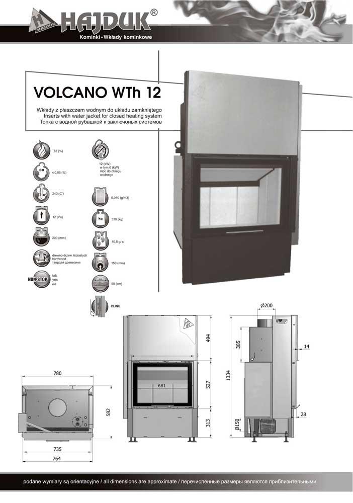 Hajduk Fireplace Volcano WTh-12
