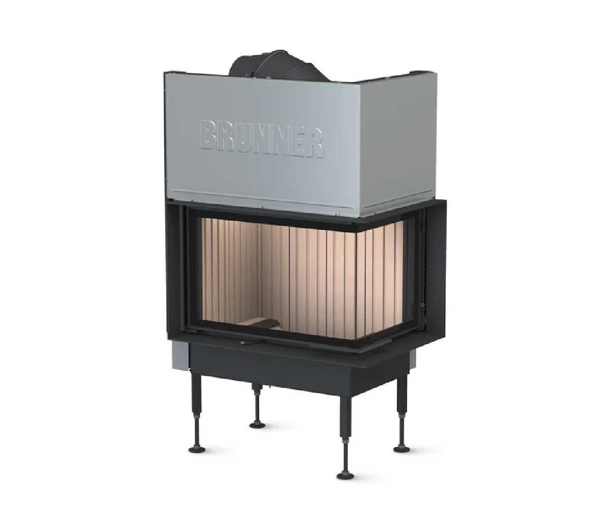 Brunner Kamineinsatz BKH 5.0 Eck 42-66-42 STR green