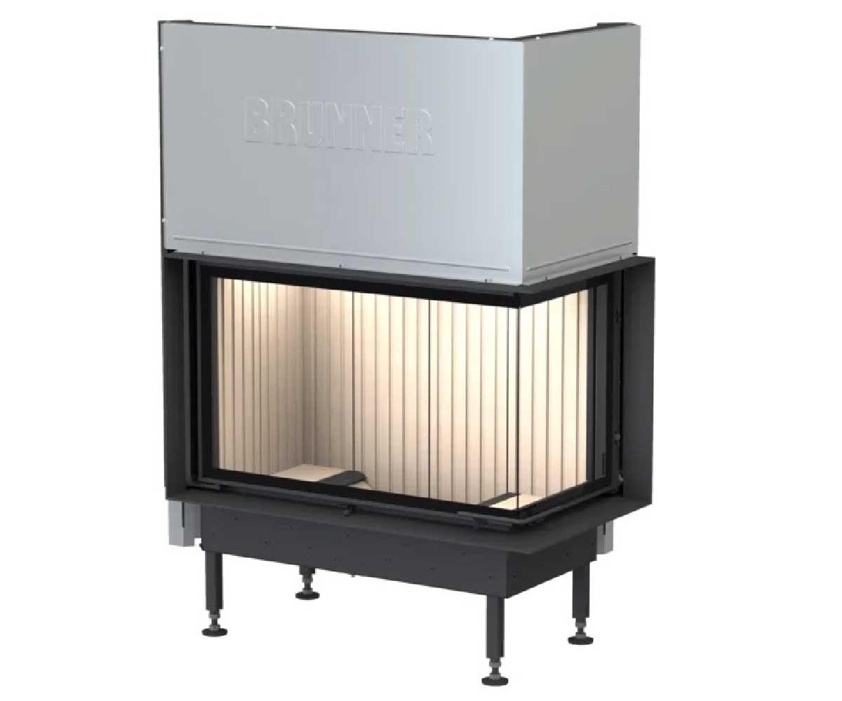 Brunner Kamineinsatz BKH 5.0 Eck 50-82-42 STR green