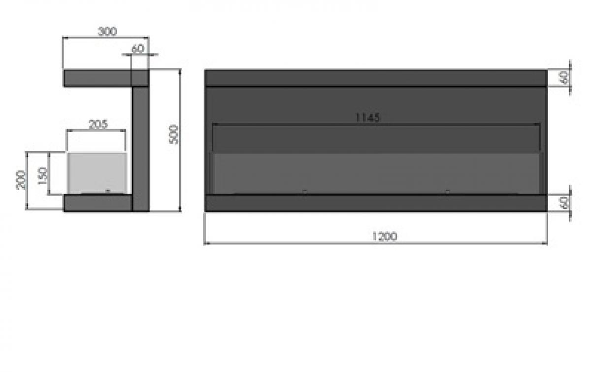 Bioethanol-Wandkamin Inside 1200C V3 von Infire