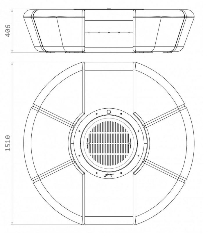 Glammfire Feuerstelle Circus Wood