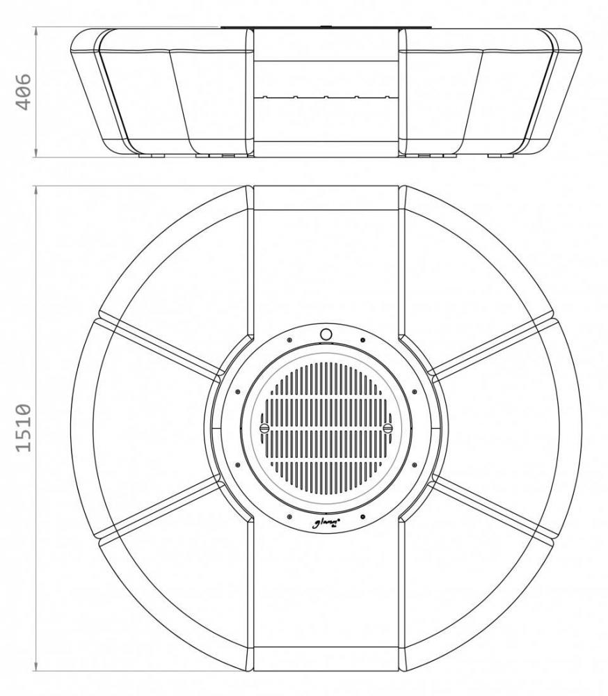 Glammfire fire pit Circus