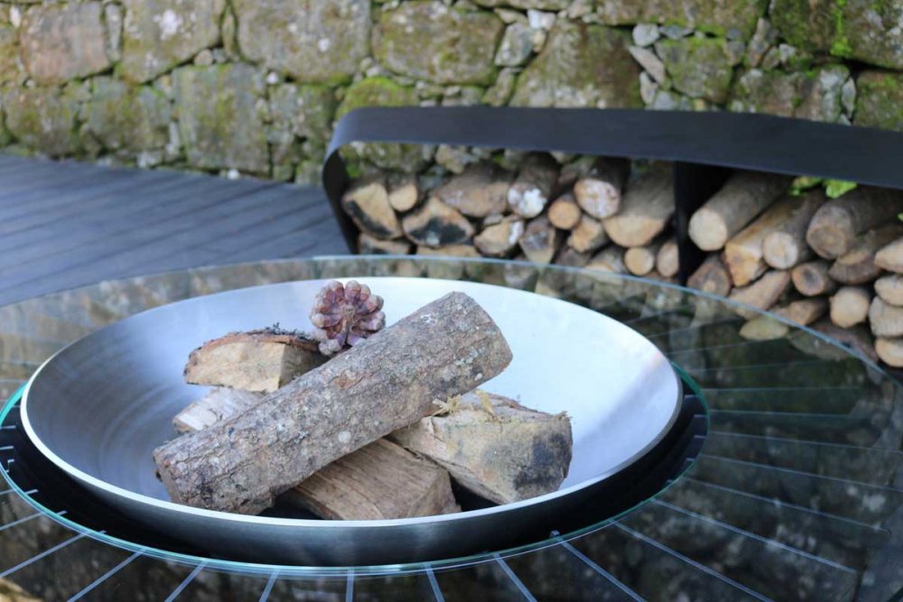 Glammfire Feuerstelle Cosmo 13 Wood mit Glas