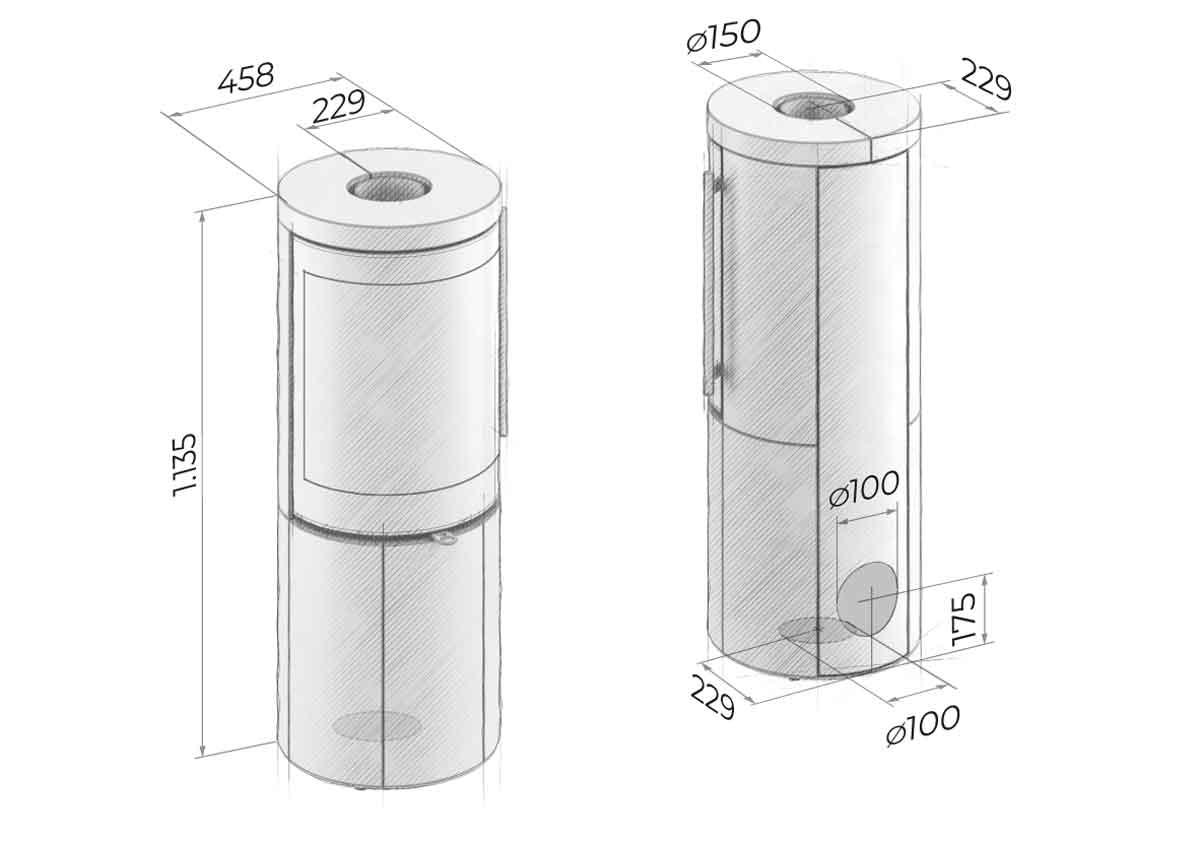 stove Drooff Brunello 2S with top plate