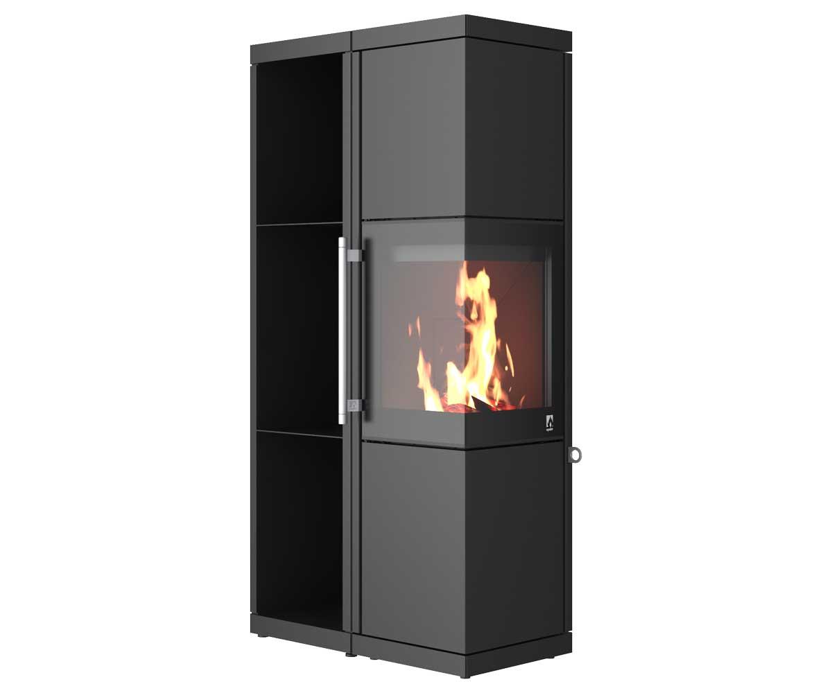 stove Drooff Livera 2L with wood shelf