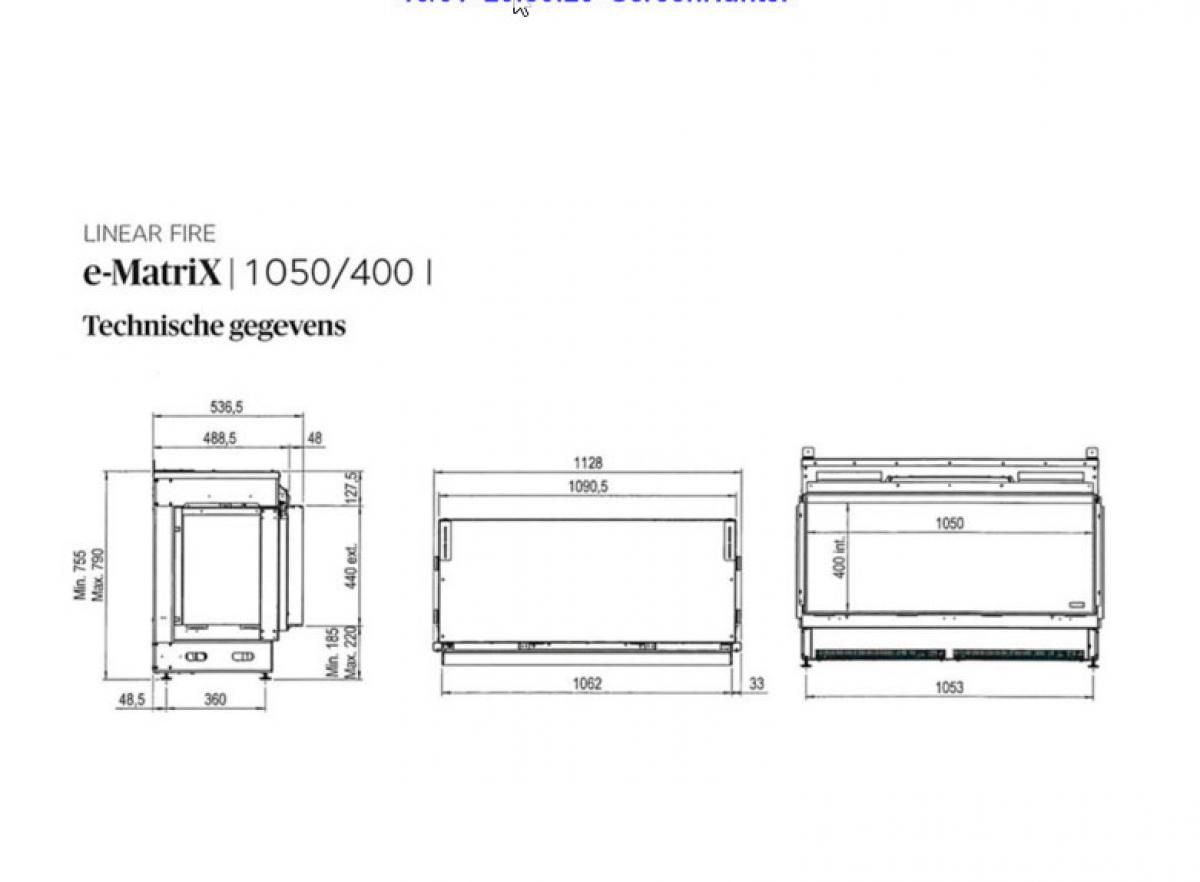 Electric Fireplace Faber e-MatriX 1050/400 I Linear