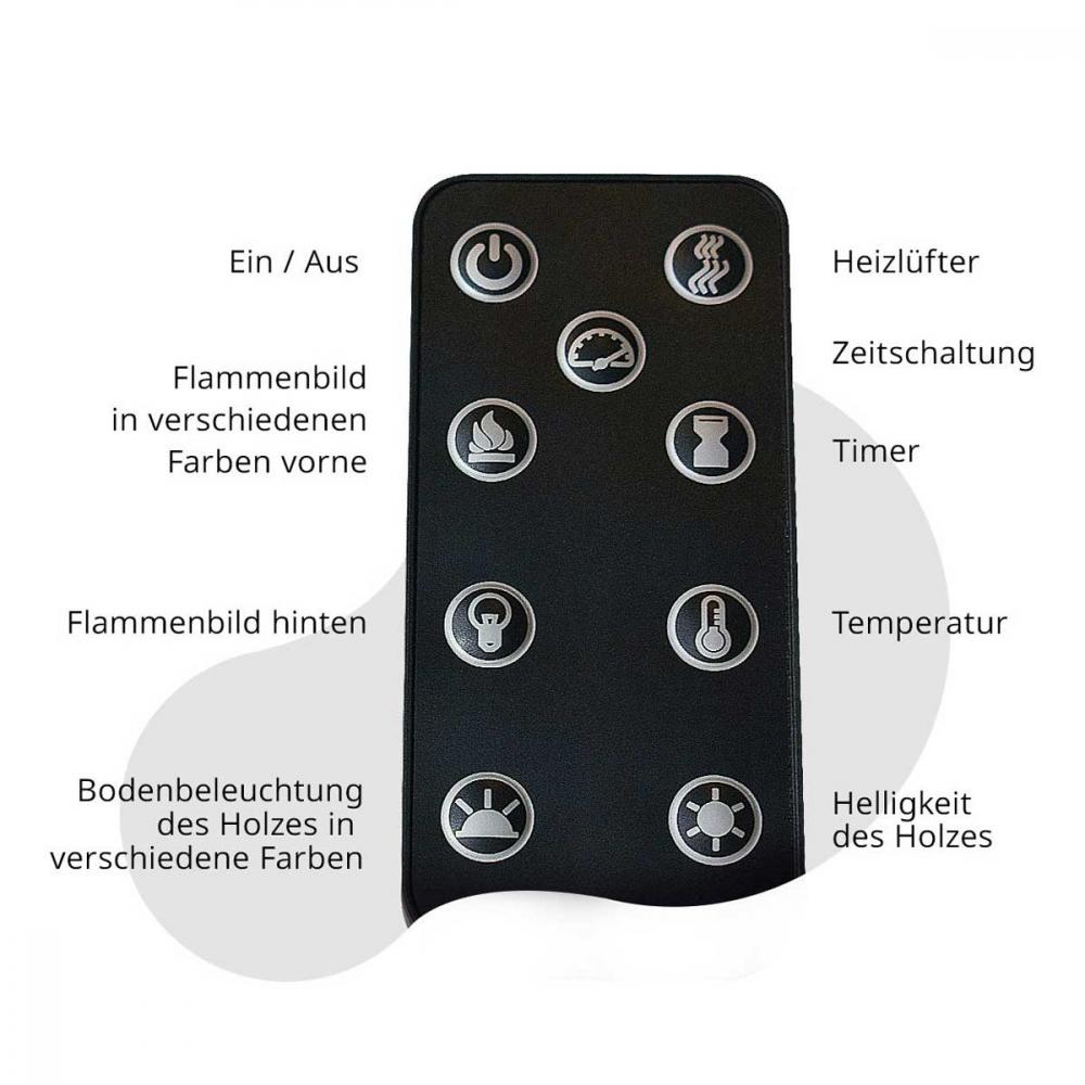 Electric wall fireplace Clear 36