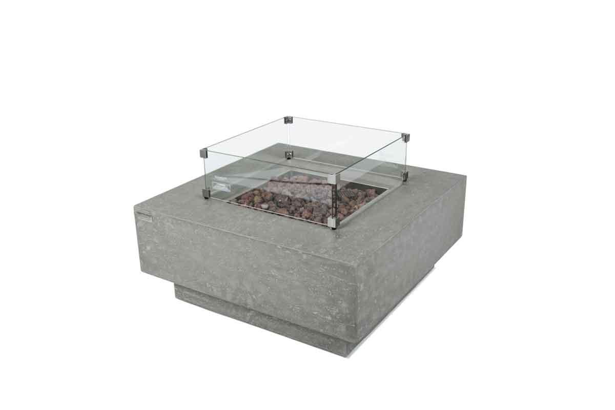 Elementi gas fire pit Raung with glass