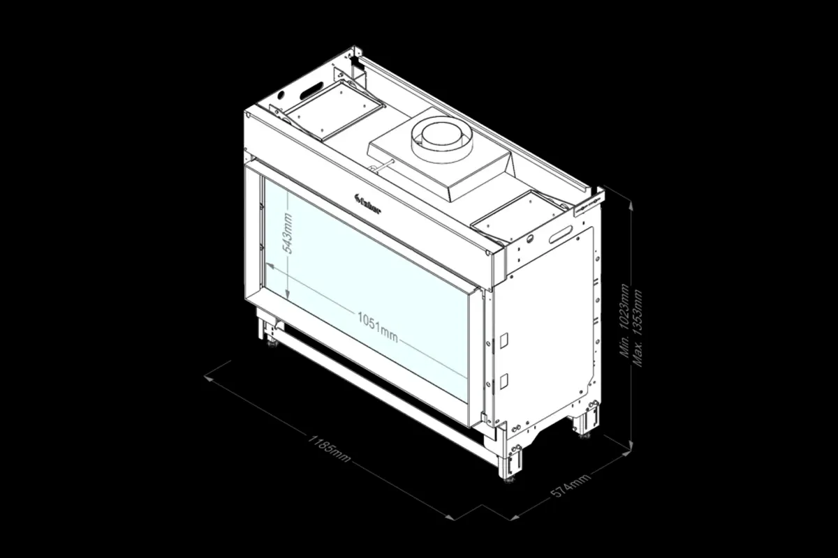 Faber gas fireplace Matrix 1050-500-1