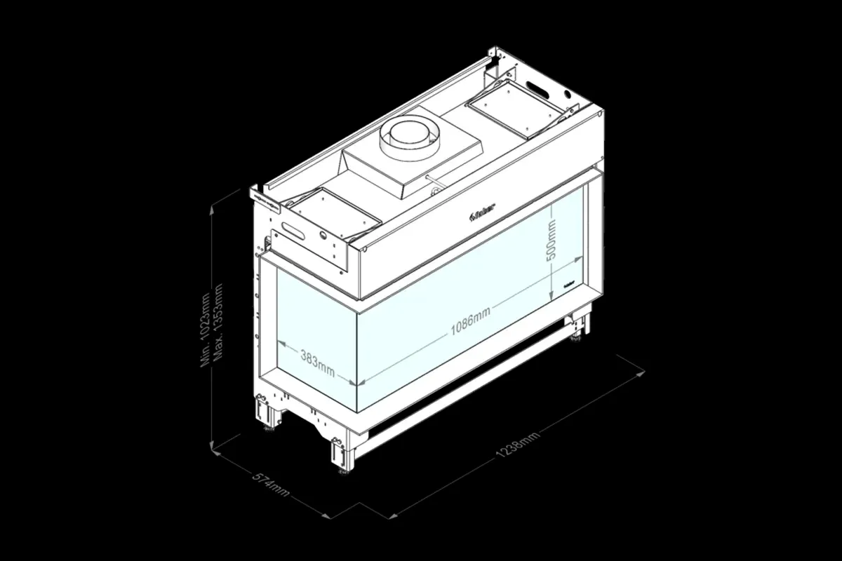 Faber gas fireplace Matrix 1050-500-2