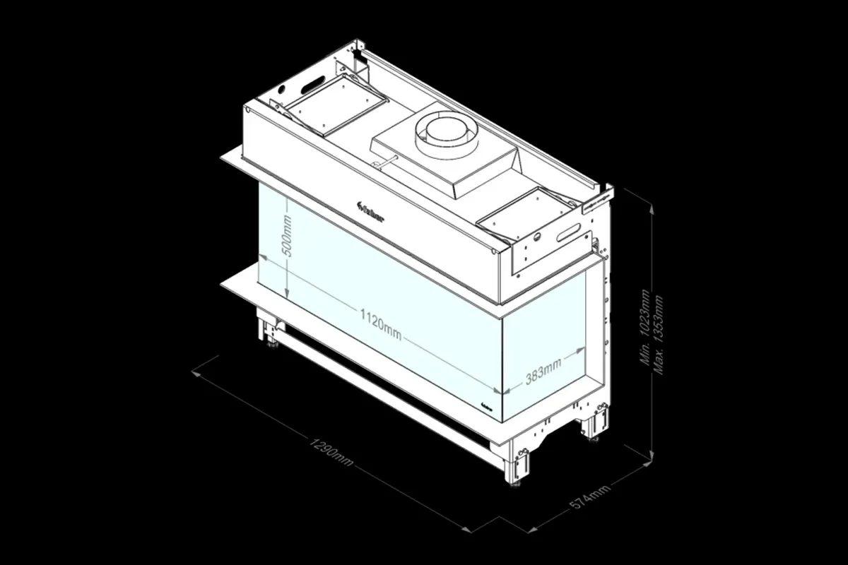 Faber gas fireplace Matrix 1050-500-3