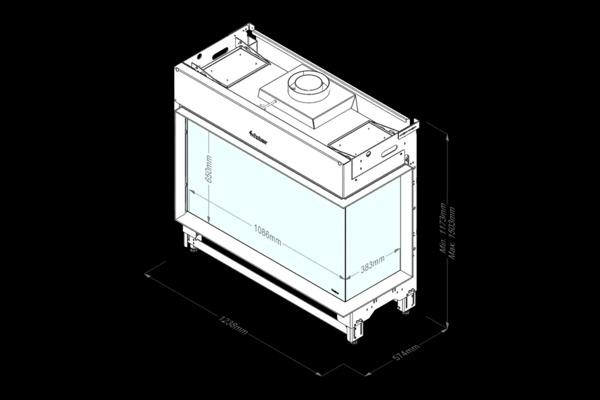 Faber Gaskamin Matrix 1050-650-2