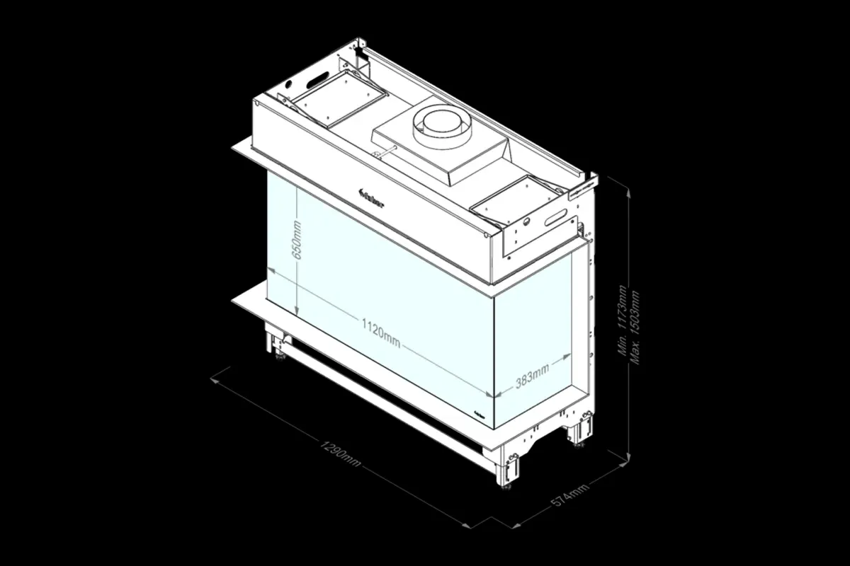 Faber gas fireplace Matrix 1050-650-3