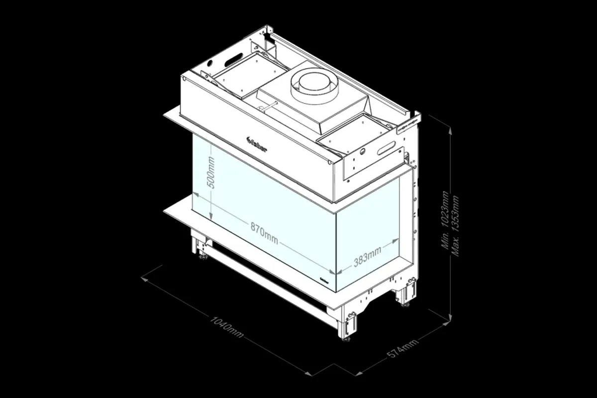 Faber gas fireplace Matrix 800-500-3