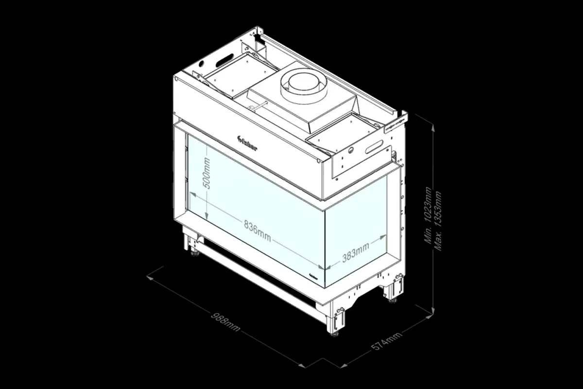 Faber Gaskamin Matrix-Hybrid 800-500-2