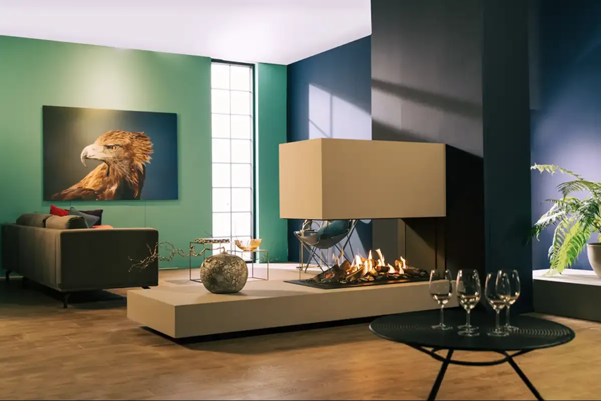 Faber gas fireplace Matrix-Hybrid 800-500-RD