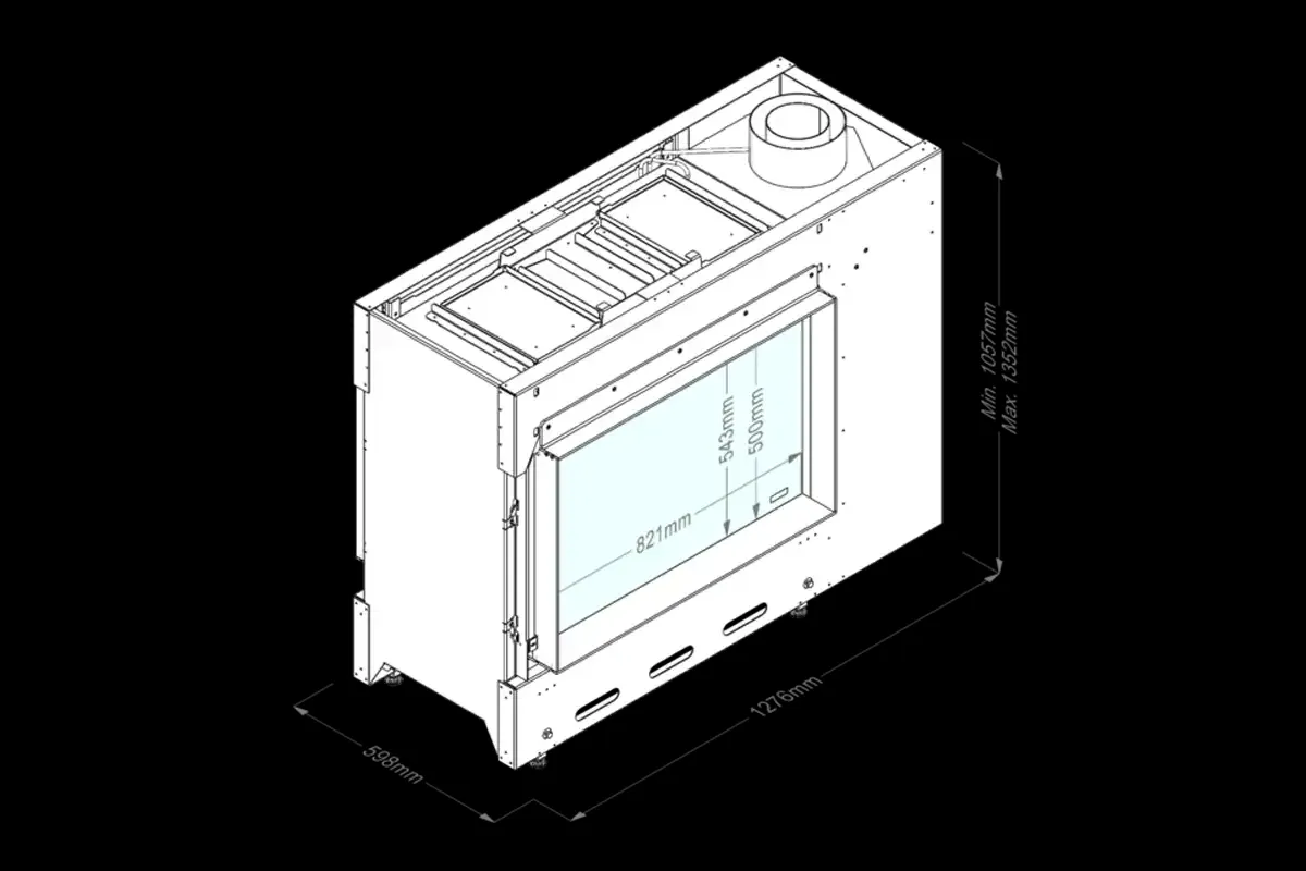 Faber Gaskamin Matrix-Hybrid 800-500-ST