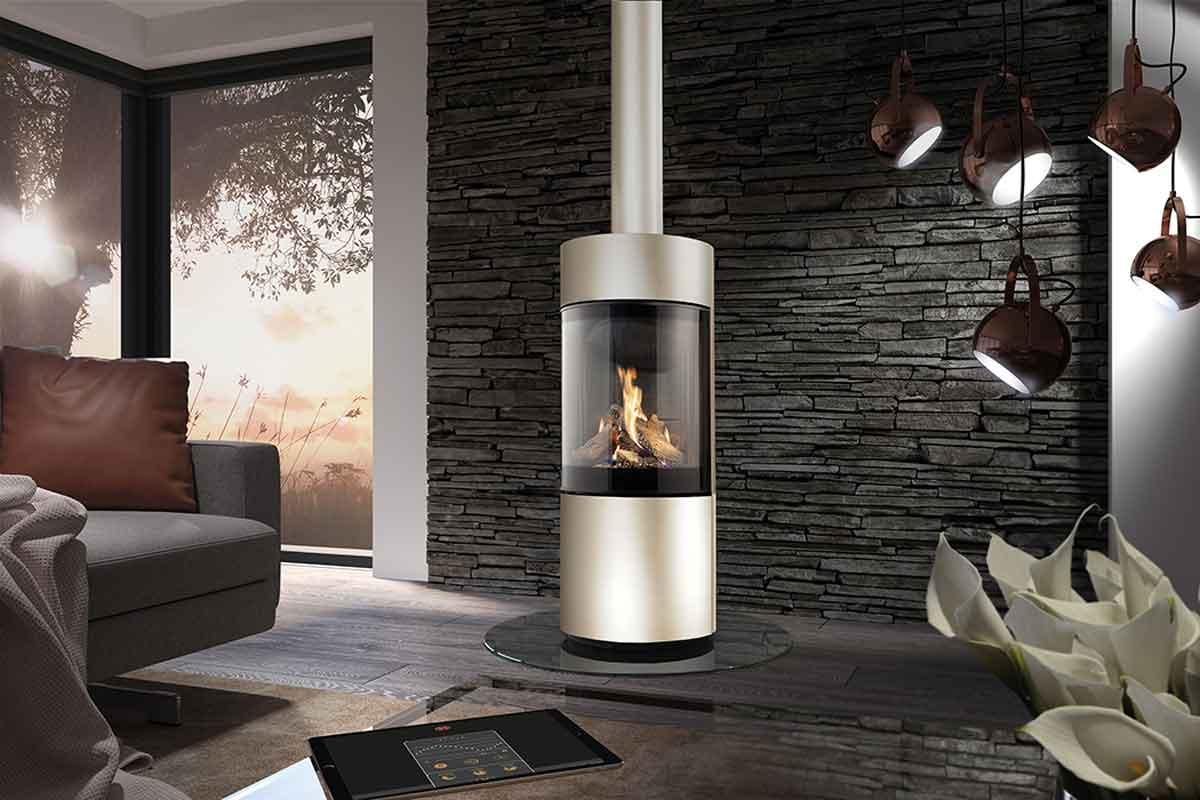 Gaskaminofen Passo G perle von DRU/Spartherm