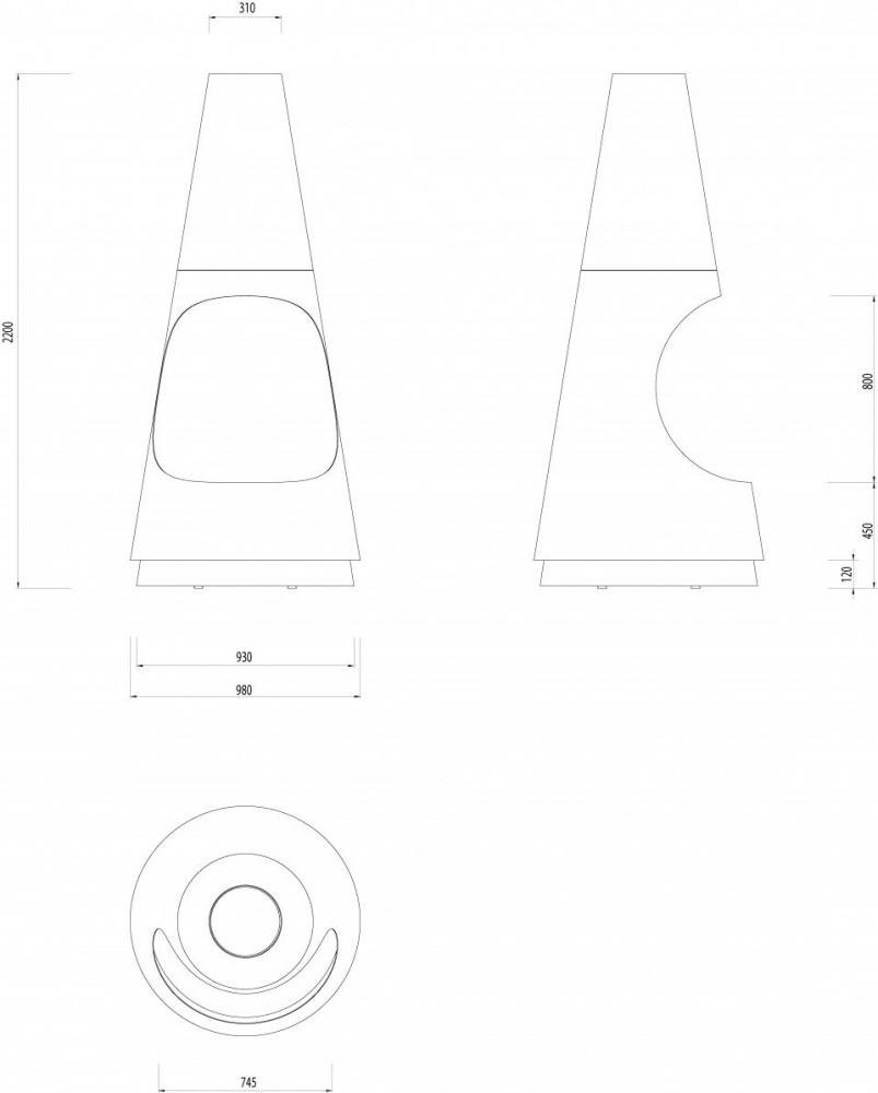 Glammfire Bioethanolkamin Archimedes