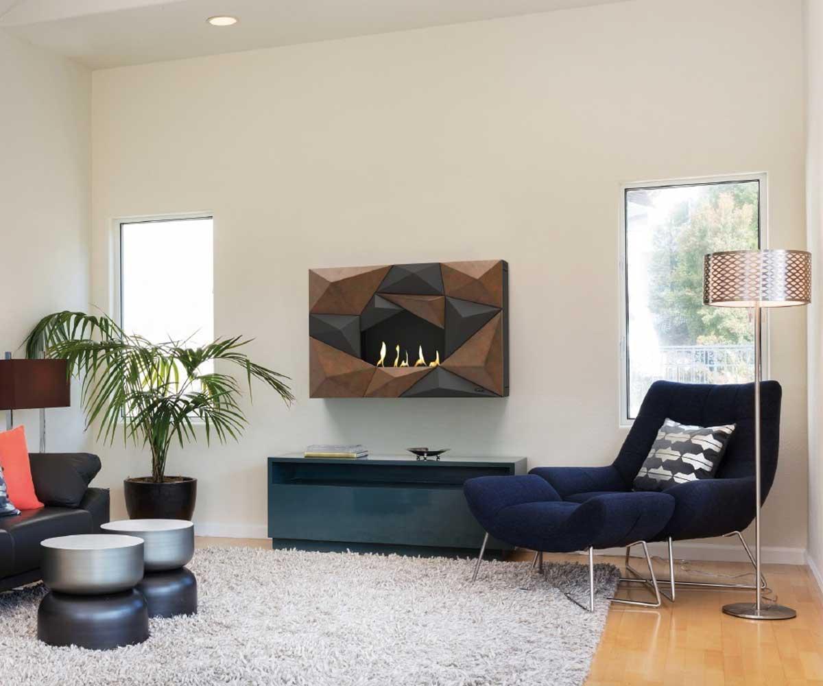 Glammfire Bioethanol-Wandkamin Crystal