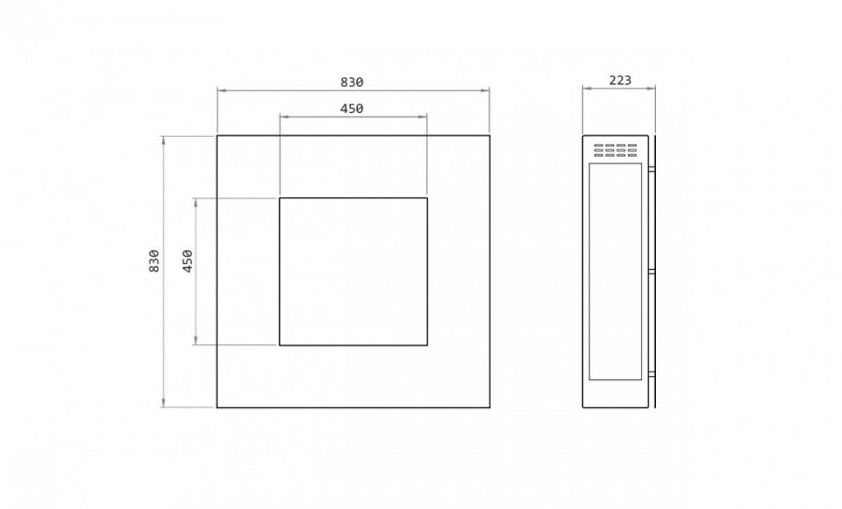 Glammfire Bioethanol-Wandkamin Lotus