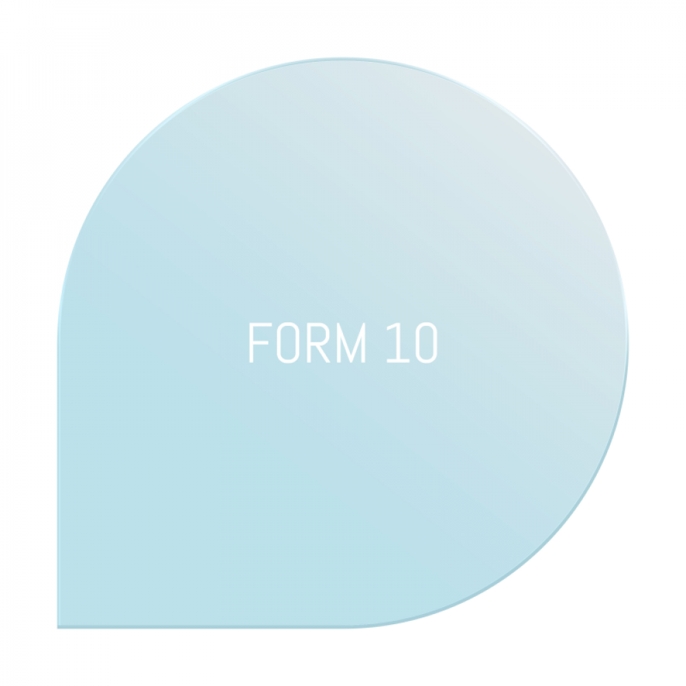 Glasbodenplatte mit Tropfenform gross