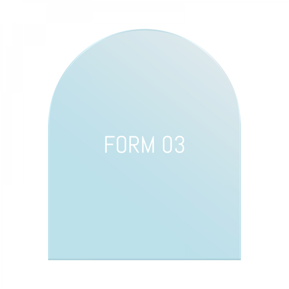 Glasbodenplatte mit Halbkreis 100x120cm