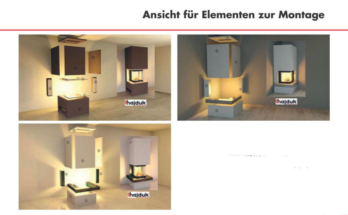 Hajduk Kaminbausatz ROYAL MEDIUM mit Smart 3 XLTh