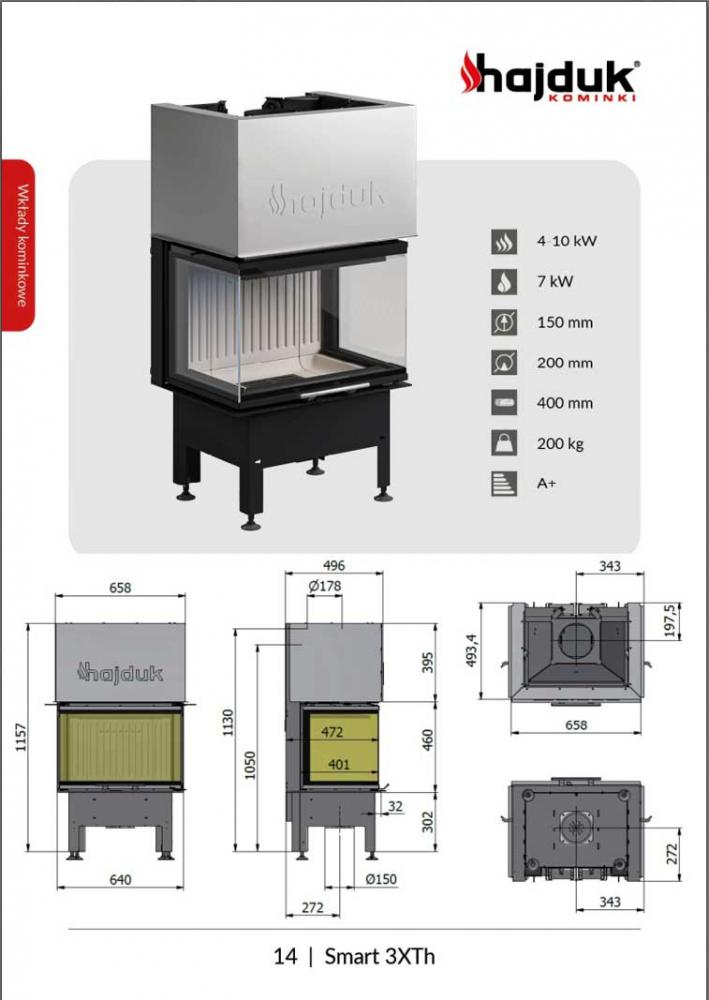 Kamineinsatz Hajduk Smart 3XTh