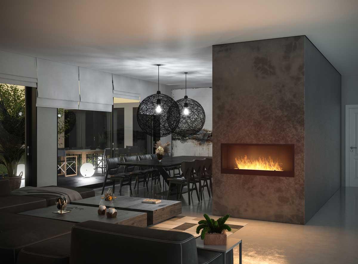 Bioethanol-Wandkamin Inside 1200 von Infire