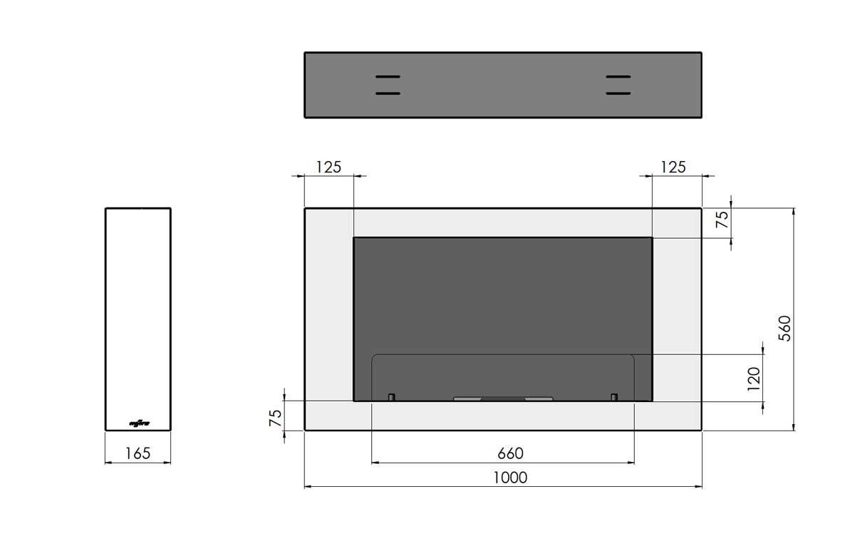 Bioethanol-Wandkamin Murall 1000 von Infire