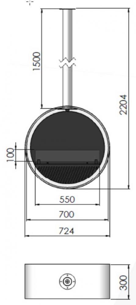 bioethanol fireplace Incyrcle Slim