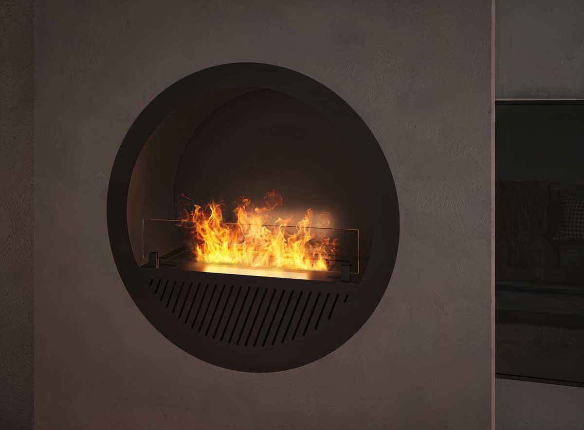 bioethanol fireplace Incyrcle Slim Inside