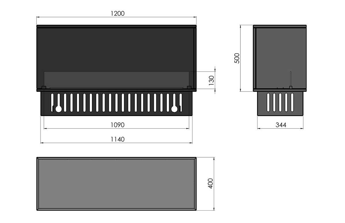 Elektro-Einbaukamin Invapo C1200 von Infire