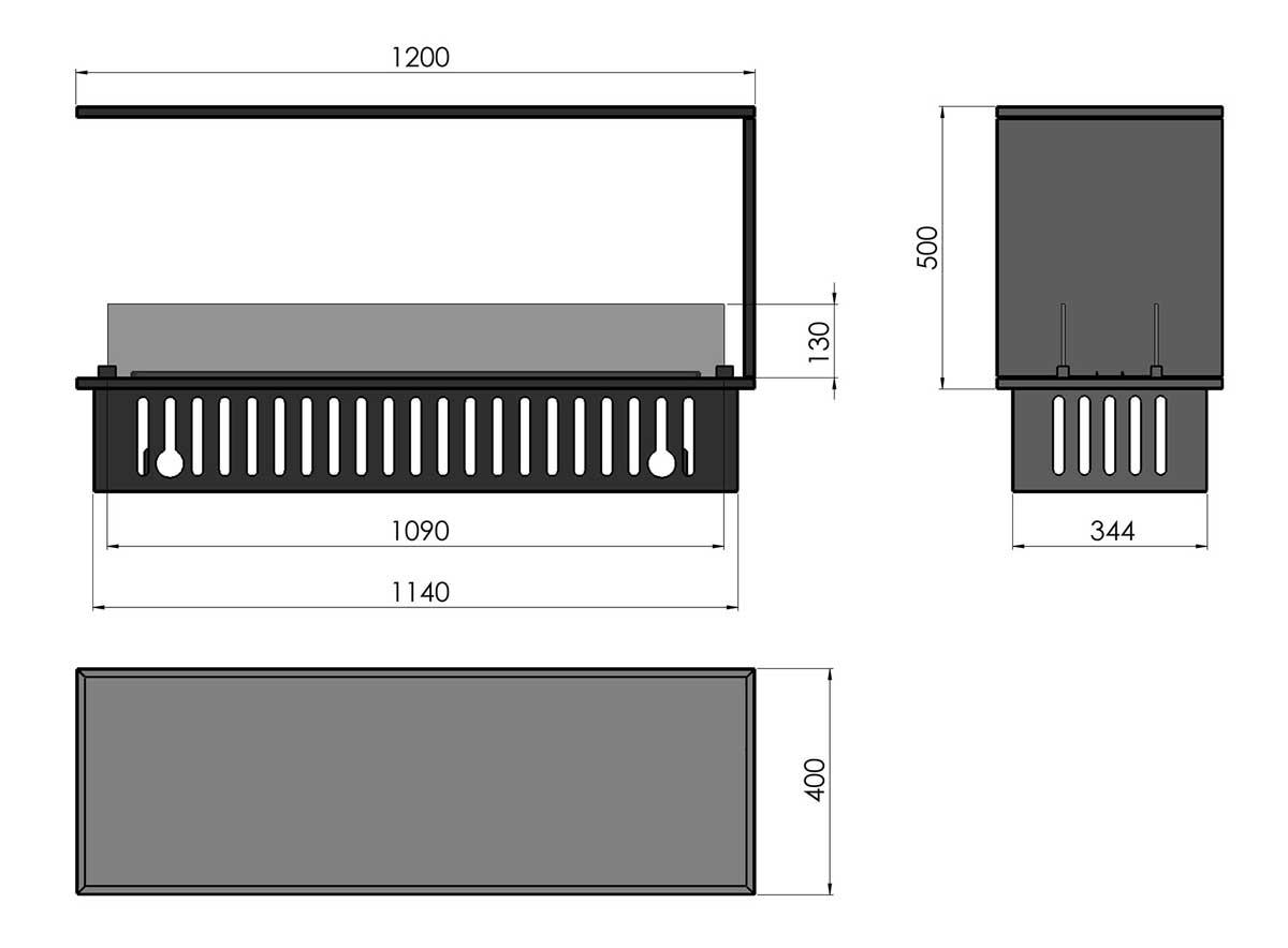 Elektro-Einbaukamin Invapo U1200 von Infire